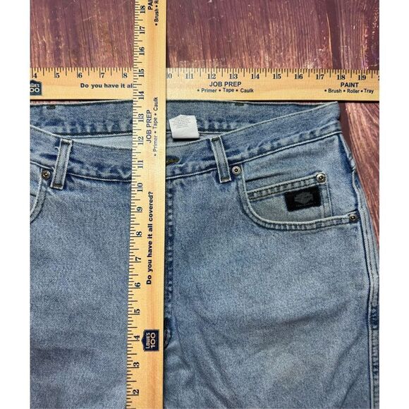 Harley-Davidson Vintage Men's Light Blue Relaxed Fit Jeans Size 36 Inseam 30 - Picture 13 of 14